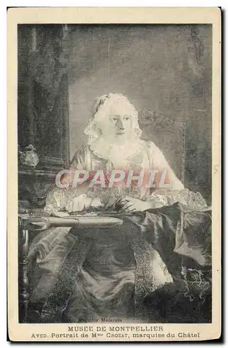 Cartes postales Musee De Montpellier Portrait de Crozat Marquise du Chatel