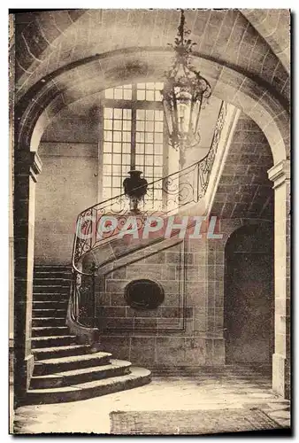 Cartes postales Abbaye de Royaumont Asnieres sur Oise Escalier de la Maison des Hotes