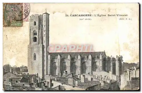 Cartes postales Carcassonne L'Eglise Saint Vincent