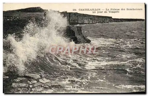 Cartes postales Chatelaillon La Falaise Des Boucholeurs Un Jour De Tempete