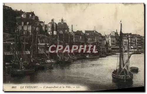 Cartes postales Le Treport L&#39Avant Port Et La Ville Bateau