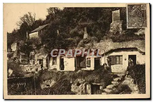 Ansichtskarte AK La Douce France Chateaux De La Loire Les Troglodytes modernes