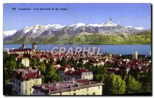 Cartes postales Lausanne Vue Generale et les Alpes