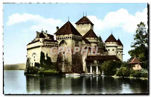 Moderne Karte Lac Leman Chateau de Chillon