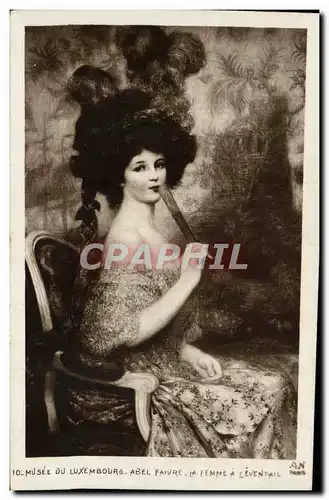 Cartes postales Musee du Luxembourg Abel Faivre La Femme a l&#39eventail