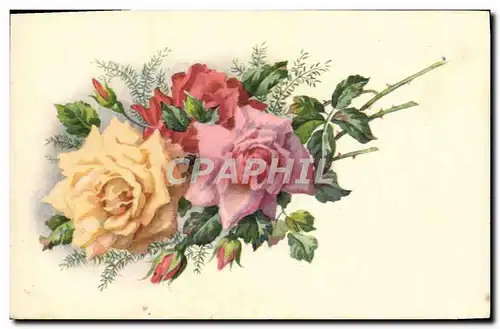 Cartes postales Fantaisie Fleurs