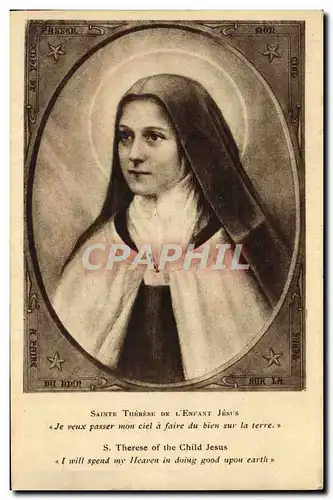 Cartes postales Sainte Therese de L&#39Enfast Jesus