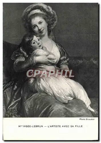 Cartes postales moderne Vigee Lebrun L&#39Artiste Avec Sa Fille