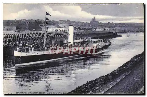 Cartes postales Boulogne Sur Mer Brighton Queen Bateau