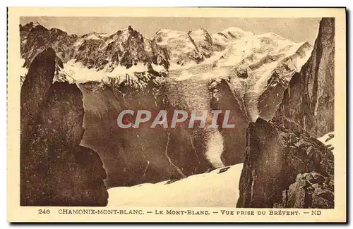 Cartes postales Chamonix Le Mont Blanc Vue Prise Du Brevent