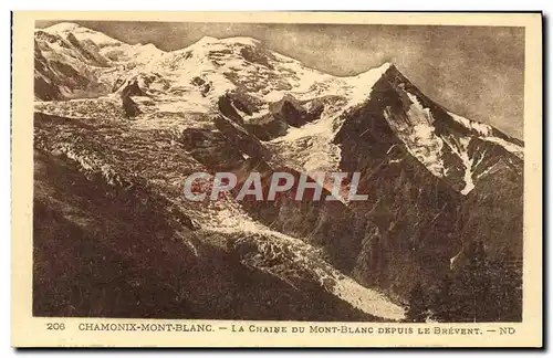 Cartes postales Chamonix Mont Blanc La Chaine Du Nont Blanc Depuis le Brevent