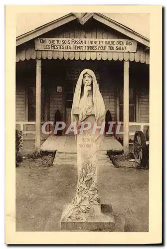 Cartes postales Ossuaire Provisoire de Douamont Statue de la Resignation Militaria