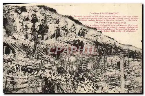 Cartes postales Carrieres d&#39Haudromont Militaria