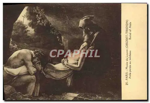 Cartes postales Paris Musee du Louvre Girodet TRioson Atala portee au tombeau