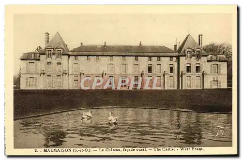 Cartes postales Malmaison Le Chateau Facade est et Cour d'Honneur