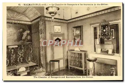 Ansichtskarte AK Malmaison Le Chambre de Bonaparte et les Souvenirs de Ste Helene