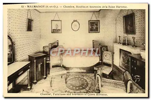 Ansichtskarte AK Malmaison Chambre Meubles et souvenirs de la reine Hortense