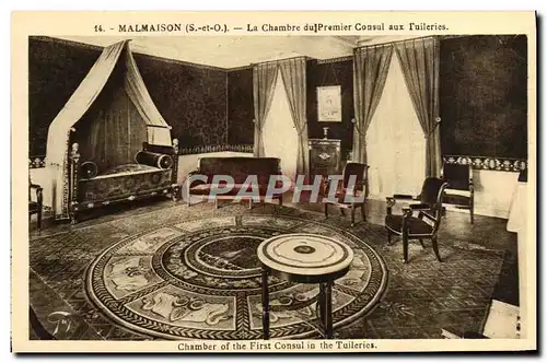 Ansichtskarte AK Malmaison Le Chambre du Premier Consul aux Tuileries