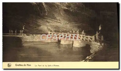 Ansichtskarte AK Grottes de Han Le Pont de la Salle d&#39Armes