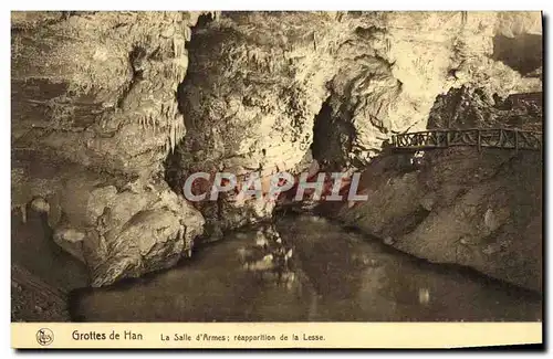 Cartes postales Grottes de Han La Salle d&#39Armes reapparition de la Lesse