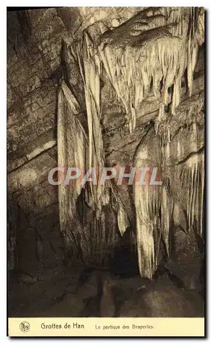 Ansichtskarte AK Grottes de Han Le Portique des Draperies