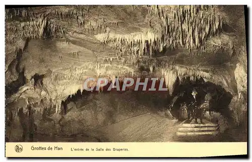 Cartes postales Grottes de Han L&#39entree de la Salle des Draperies