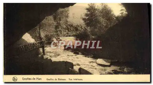 Cartes postales Grottes de Han Gouffre de Belvaux Vue Interieure