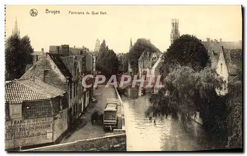 Cartes postales Bruges Panorama Du Quai Vert