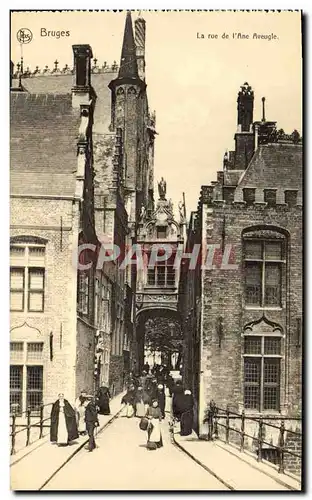 Cartes postales Bruges La Rue De l'Ane Aveugle