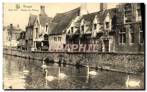 Cartes postales Bruges Quai Vert Maison Du Pelican