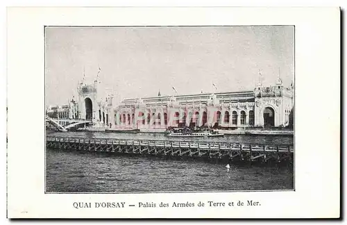 Cartes postales Paris Exposition de 1900 Quai d&#39Orsay Palais Des Armees De Terre Et De Mer