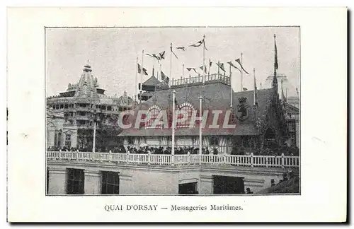 Ansichtskarte AK Paris Exposition de 1900 Quai d&#39Orsay Messageries Maritimes