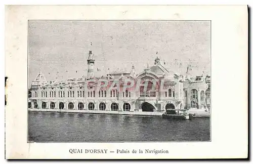 Cartes postales Paris Exposition de 1900 Quai d&#39Orsay Palais De La Navigation