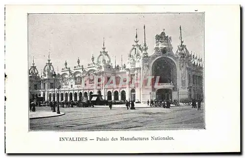 Cartes postales Paris Exposition de 1900 Invalides Palais Des Manufactures Nationales