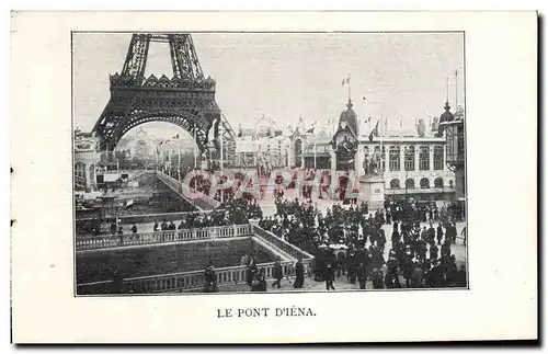 Cartes postales Paris Exposition de 1900 Le Pont d&#39Iena Tour Eiffel