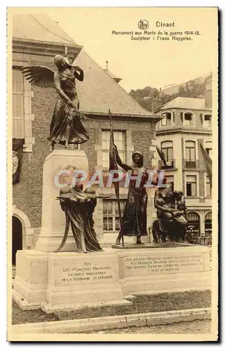 Cartes postales Dinant Monument Aux Morts De La Guerre 1914 1918 Militaria