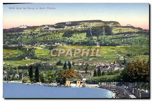 Cartes postales Quai De Vevey Et Mont Pelerin