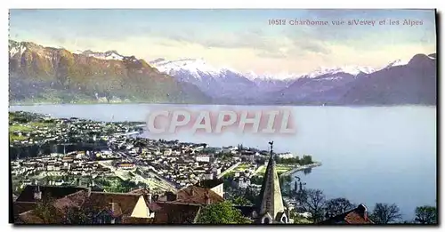 Cartes postales Chardonne Vue S Vevey Et Les Alpes