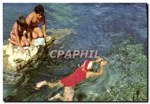 Ansichtskarte AK Floating In Clear Water Sport en Chine China