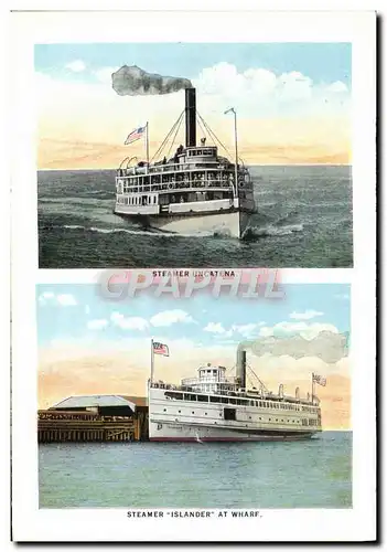 Cartes postales Steamer Uncatena Steamer Islander At Wharf Ocean Park Looking South