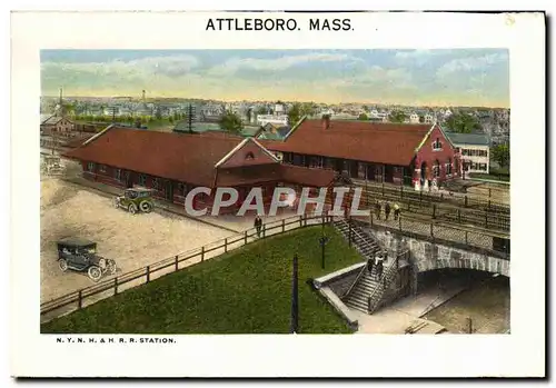 Ansichtskarte AK Attleboro Mass NYNH&H RR Station
