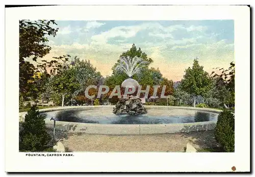 Cartes postales Fountain Capron Park North main street from Library Looking East Bibliotheque