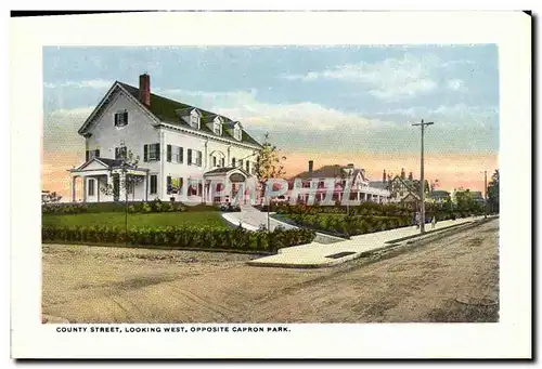 Ansichtskarte AK County Street Looking West Opposite Capron Park High school