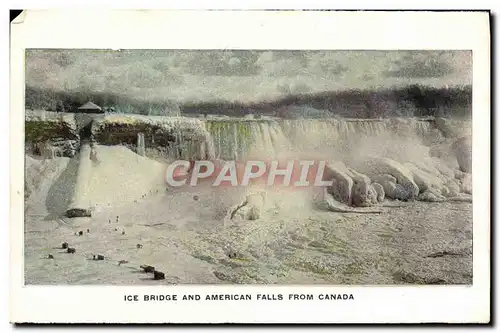 Cartes postales Ice Bridge And American Falls From Canada Niagara Falls