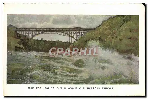 Cartes postales Whirlpool Rapids G T R And M C R Railroad Bridges Niagara Falls