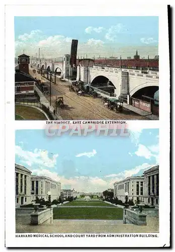 Cartes postales The Viaduct East Cambridge Extension Harvard Medical SchoolBoylston St from Arlington Tramway