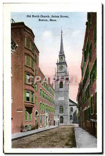 Cartes postales Old North Church Salem Street Boston Mass Tremont St