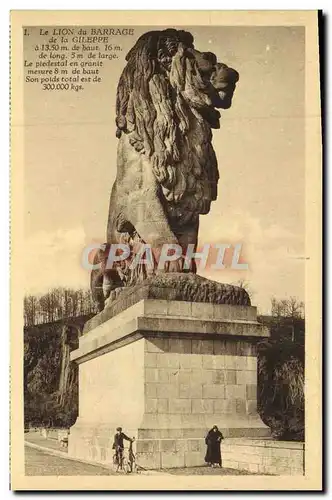 Cartes postales Le Lion Du Barrage De La Gileppe