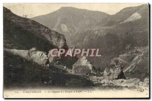 Cartes postales L&#39Auvergne Le Chemin Des Gorges D&#39Enfer