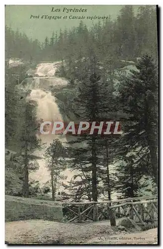 Cartes postales Les Pyrenees Pont d&#39Espagne Et Cascade Superieure